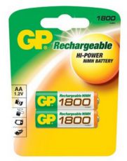 Аккумулятор (батарейный блок) для фотокамеры GP Rechargeable NiMH 180AAHC 1800mAh AA (2шт. уп)