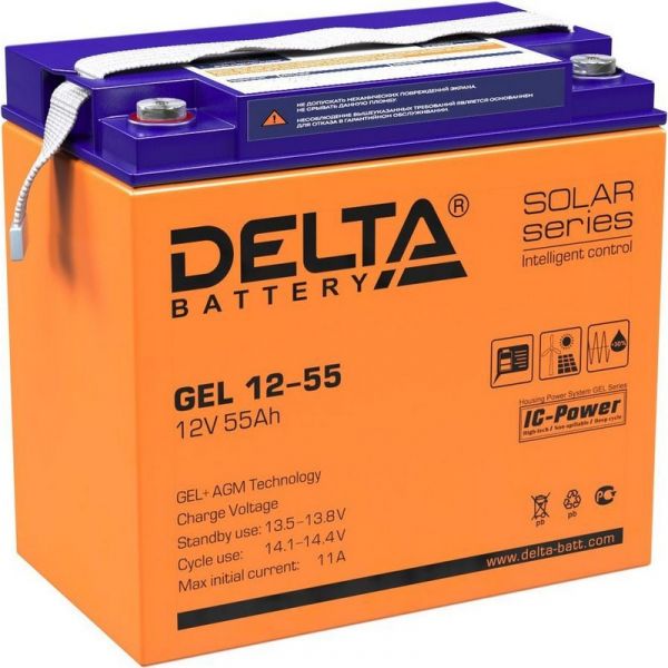 Аккумулятор для ИБП DELTA GEL1255 55 мА*ч