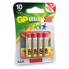 Батарейка GP Ultra Alkaline 24AUGLNEW LR03 AAA, 4 шт.