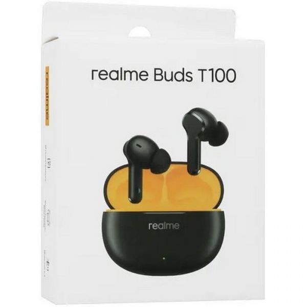 Bluetooth-гарнитура Realme Buds T100 беспроводные bluetooth черный/желтый