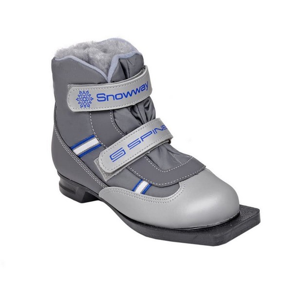 Ботинки для беговых лыж Spine Kids Velcro 104 серый 31-32 р.