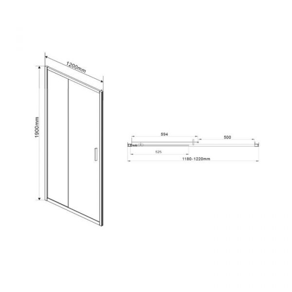 Душевая дверь в нишу Vincea Garda VDS-1G120CL