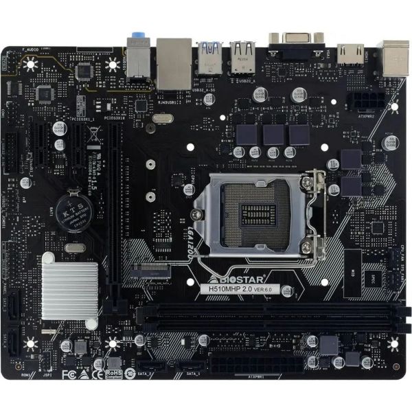 Материнская плата Biostar H510MHP 2.0 LGA 1200, Intel H510, mATX, Ret