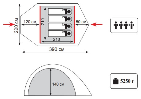Палатка Tramp SPACE 4