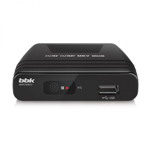 Ресивер DVB-T2 BBK SMP016HDT2 черный