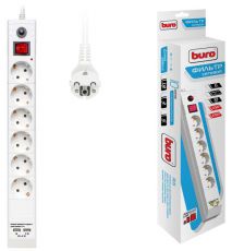 Сетевой фильтр Buro BU-SP3_USB_2A-W белый