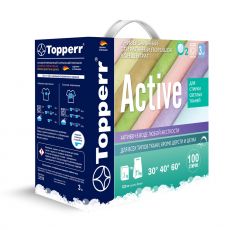 Стиральный порошок Topperr Active концентрат, для белого и цветного белья, автомат, 3 кг