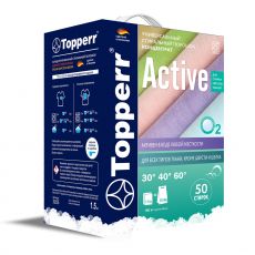 Стиральный порошок Topperr Active концентрат, для белого и цветного белья, автомат, 1,5 кг