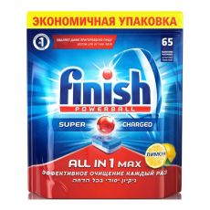 Таблетки для посудомоечных машин Finish All in 1 Max 65 шт лимон [170707595496]