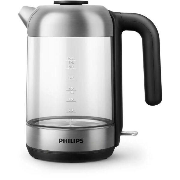 Электрический чайник Philips HD9339/80 прозрачный, черный, 1,7 л