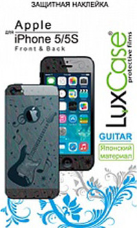 Защитная пленка для мобильного телефона LuxCase для Apple iPhone 5/5S Guitar Front and Back Антибликовая
